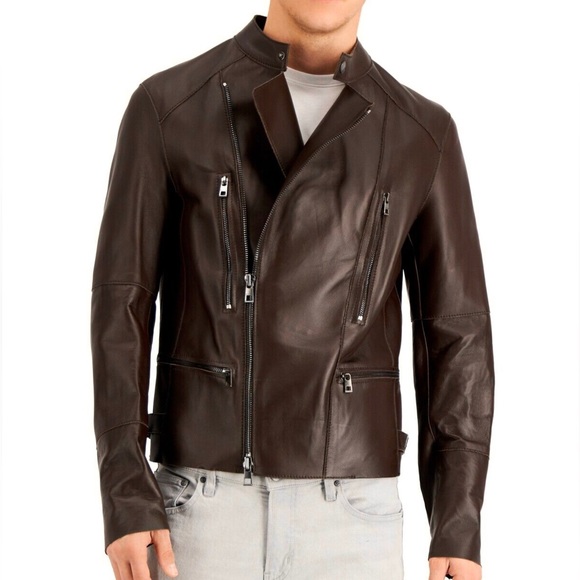 MICHAEL KORS MENS $898 Nappa Leather Moto Jacket Sz: XXL